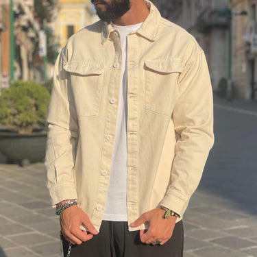 Giacca di jeans crema 3.0 - FLAG STORE